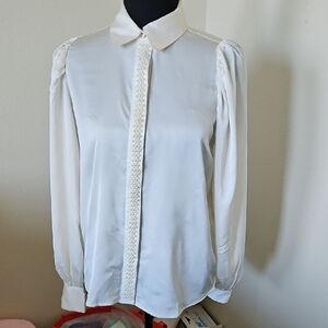 Ann Taylor White Button Down Shirt
